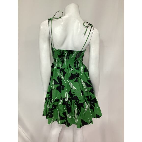Staud 'Landry' Green Poplin Mini Dress Size S - Picture 3 of 4